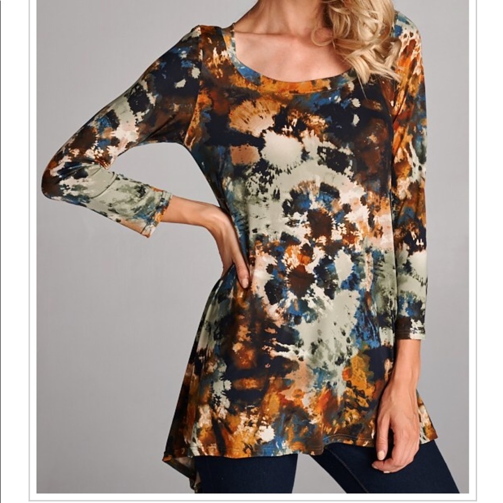 Multi Print Plus Size Blouse